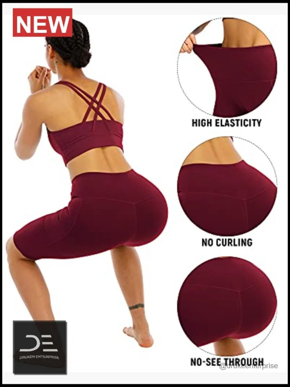 4 Pack High Waisted Biker Yoga Shorts with Pockets